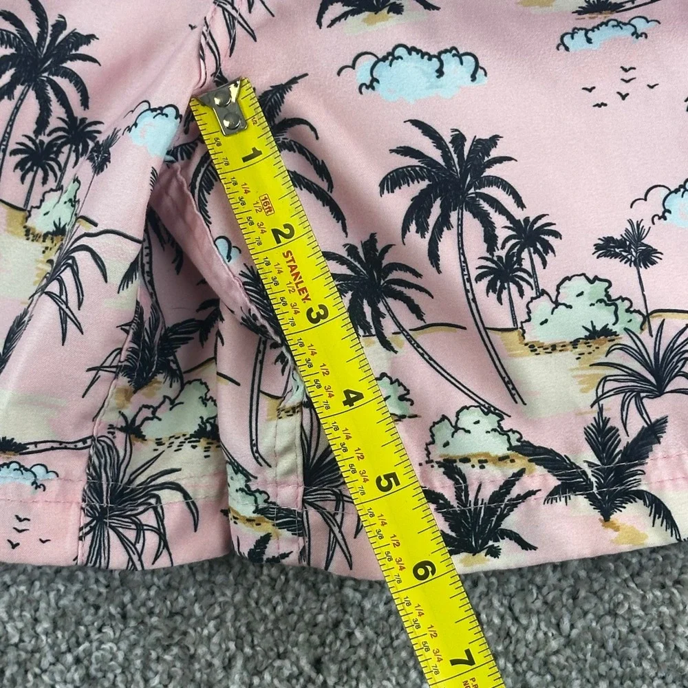 Spicy Tuna Swim Trunks Mens XL Pink Palm Tree Tropical Beach Mesh Lined Summer
